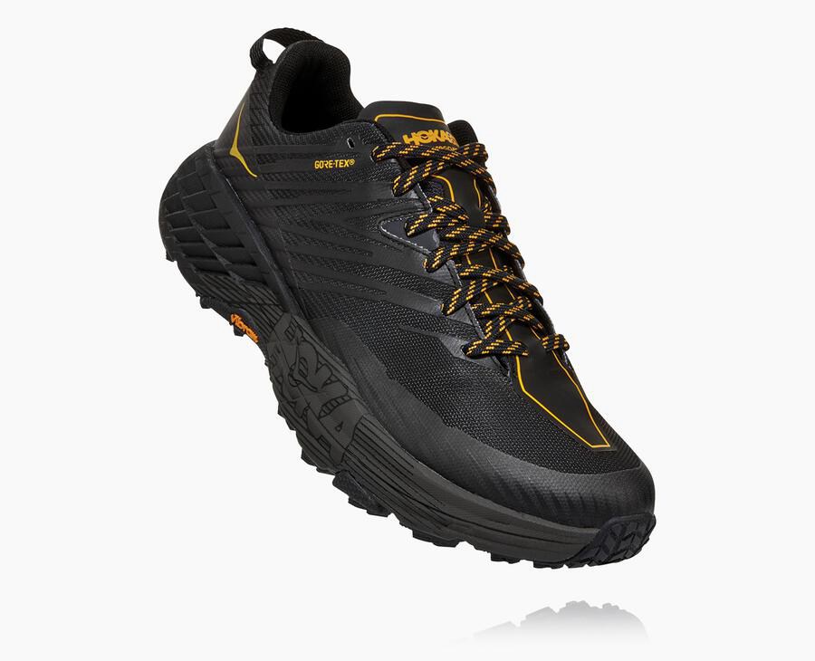 Hoka One One Mens Trail Shoes - Speedgoat 4 GORE-TEX - Black - QYIZ28310